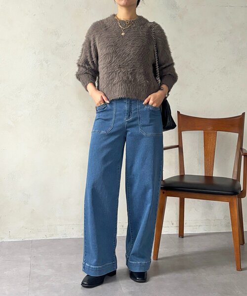 un dix cors（アンディコール）の「裾カーブシャギープルオーバー（ニット/セーター・レディース・ライム/ピンク/チャコールグレー・FREE）」の11枚目の写真