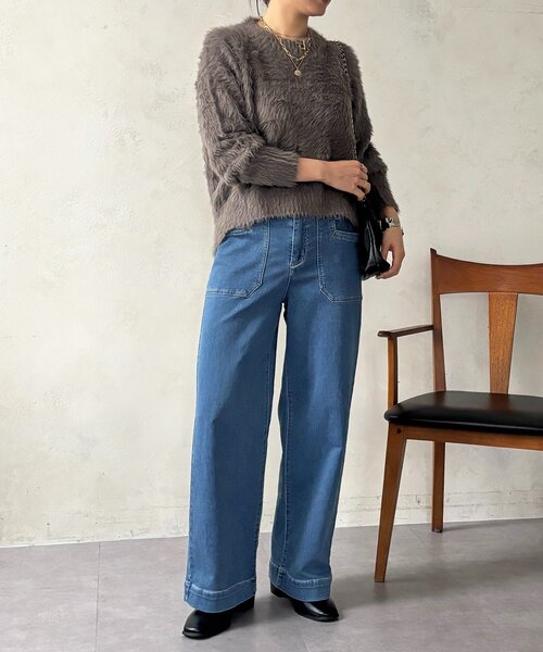 un dix cors（アンディコール）の「裾カーブシャギープルオーバー（ニット/セーター・レディース・ライム/ピンク/チャコールグレー・FREE）」の13枚目の写真