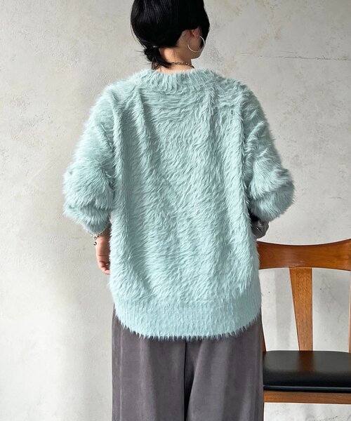 un dix cors（アンディコール）の「裾カーブシャギープルオーバー（ニット/セーター・レディース・ライム/ピンク/チャコールグレー・FREE）」の19枚目の写真