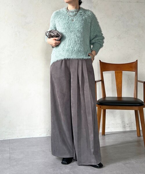 un dix cors（アンディコール）の「裾カーブシャギープルオーバー（ニット/セーター・レディース・ライム/ピンク/チャコールグレー・FREE）」の22枚目の写真