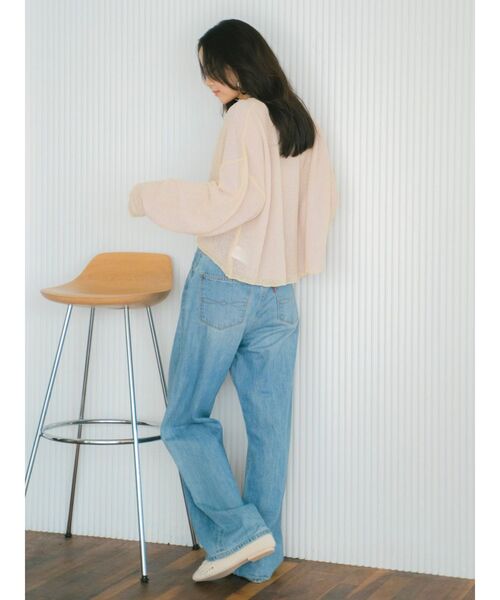 Ungrid（アングリッド）の「シアーショートニット（ニット/セーター・レディース・オフホワイト/パープル/イエロー/オレンジ・FREE）」の10枚目の写真