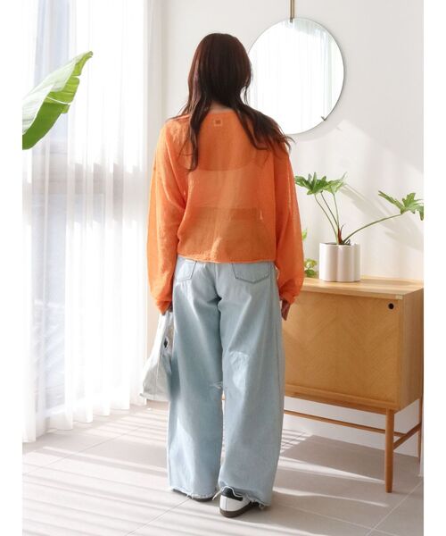 Ungrid（アングリッド）の「シアーショートニット（ニット/セーター・レディース・オフホワイト/パープル/イエロー/オレンジ・FREE）」の21枚目の写真