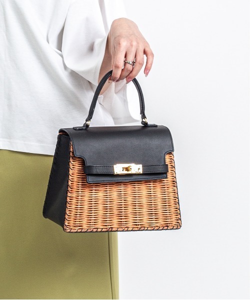 The Bagmati(ザバグマティ)の「【The Bagmati/ザバグマティ】かごバッグ ショルダーバッグ(かごバッグ・レディース・ベージュ×ブラック・FREE)」の7枚目の写真