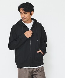 ヘリンボーン ジャガード ジップパーカー
