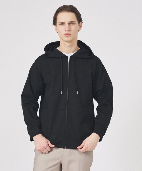 ABAHOUSE GRAY（アバハウスグレイ）の「ヘリンボーン ジャガード ジップパーカー（パーカー・メンズ・グレイッシュブルー/ホワイト/グレイッシュベージュ/ブラック・48/46）」の2枚目の写真