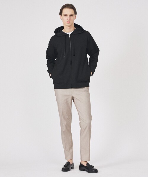 ABAHOUSE GRAY（アバハウスグレイ）の「ヘリンボーン ジャガード ジップパーカー（パーカー・メンズ・グレイッシュブルー/ホワイト/グレイッシュベージュ/ブラック・48/46）」の5枚目の写真