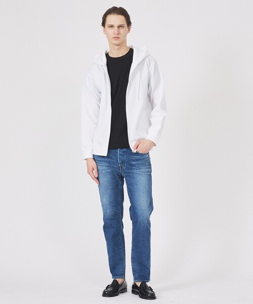 ABAHOUSE GRAY（アバハウスグレイ）の「ヘリンボーン ジャガード ジップパーカー（パーカー・メンズ・グレイッシュブルー/ホワイト/グレイッシュベージュ/ブラック・48/46）」の20枚目の写真