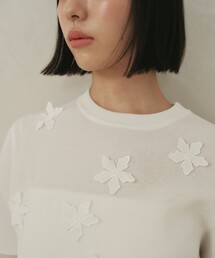 EMMEL REFINES | ＜EMMEL REFINES＞EM HW フラワーモチーフ ショートスリーブ ニット(ニット/セーター)
