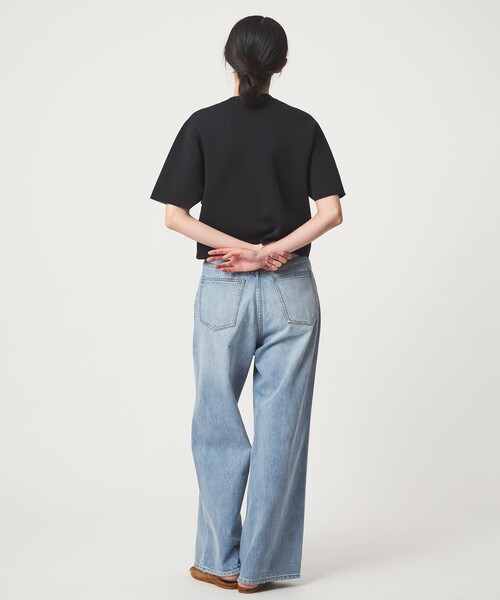 EMMEL REFINES（エメルリファインズ）の「＜EMMEL REFINES＞EM HW フラワーモチーフ ショートスリーブ ニット（ニット/セーター・レディース・ホワイト/ブラック・FREE）」の10枚目の写真