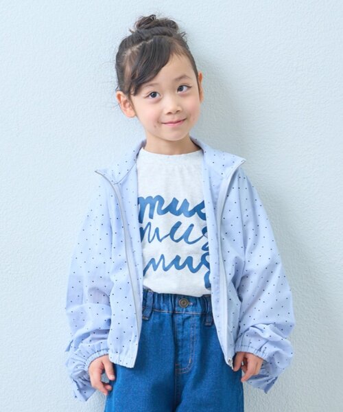 CIAOPANIC TYPY（チャオパニックティピー）の「【KIDS】【WEB限定】シアードットフリルマンパ《ジュニアさいずあり》（ブルゾン・キッズ・ホワイト/サックスブルー・150/130/110）」の9枚目の写真