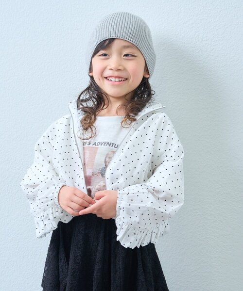 CIAOPANIC TYPY（チャオパニックティピー）の「【KIDS】【WEB限定】シアードットフリルマンパ《ジュニアさいずあり》（ブルゾン・キッズ・ホワイト/サックスブルー・150/130/110）」の18枚目の写真