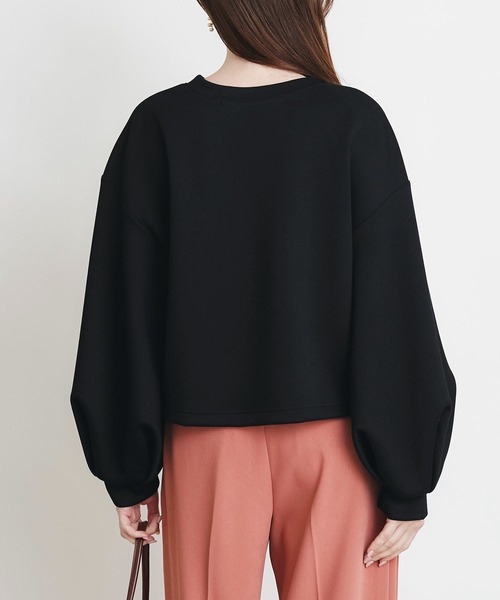 PICCIN PERLA(ピッチンペルラ)の「ボリュームスリーブプルオーバー(Tシャツ/カットソー・レディース・オフホワイト/ブラック・M)」の6枚目の写真