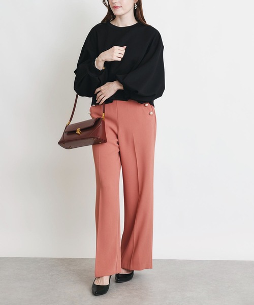 PICCIN PERLA(ピッチンペルラ)の「ボリュームスリーブプルオーバー(Tシャツ/カットソー・レディース・オフホワイト/ブラック・M)」の7枚目の写真