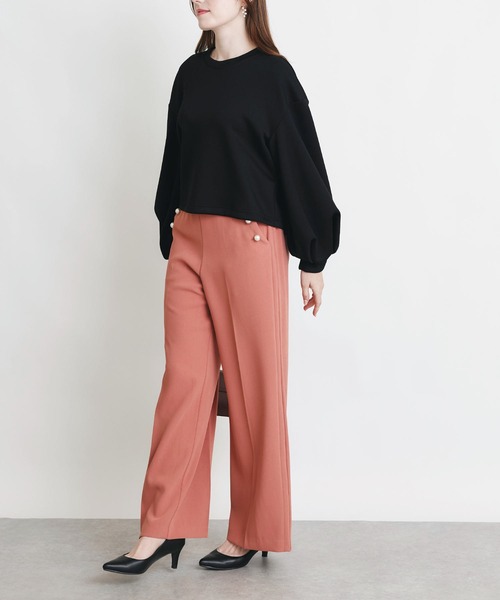 PICCIN PERLA(ピッチンペルラ)の「ボリュームスリーブプルオーバー(Tシャツ/カットソー・レディース・オフホワイト/ブラック・M)」の8枚目の写真