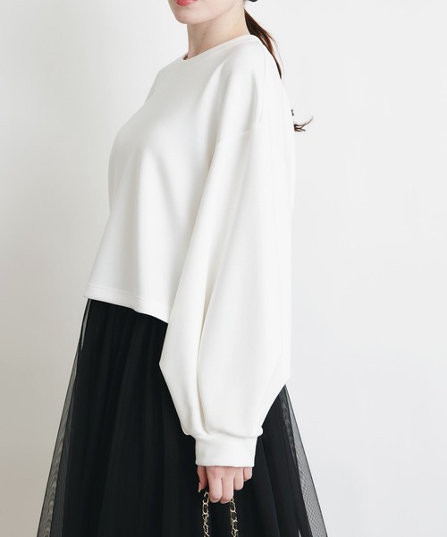 PICCIN PERLA(ピッチンペルラ)の「ボリュームスリーブプルオーバー(Tシャツ/カットソー・レディース・オフホワイト/ブラック・M)」の17枚目の写真