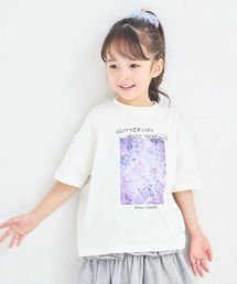 pairmanon（ペアマノン）の「【綿100%】ガールズ キラキラ ビジューフォトTシャツ（Tシャツ/カットソー）」