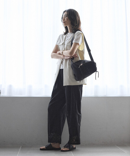Firsthand（ファーストハンド）の「Firsthand/ファーストハンド パネル レース イージーパンツ / セットアップ対応（その他パンツ・レディース・ブラック/ホワイト・SMALL/MEDIUM）」の14枚目の写真
