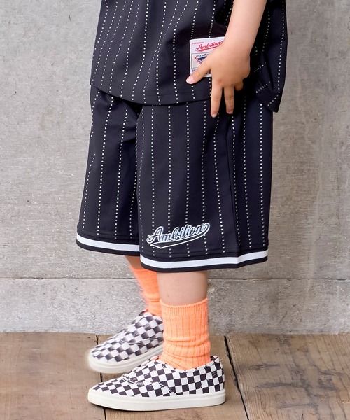 Supreme ラインストーン ストライプ ショートパンツ ブラック セール】ラインストーンプリントショーツ/セットアップ可（その他