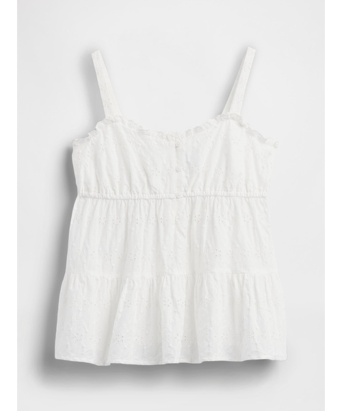 GAP(ギャップ)の「ティアード アイレット タンクトップ (キッズ)(シャツ/ブラウス・キッズ・イエロー/オフホワイト・110cm/120cm/130cm/140cm/150cm/160cm)」の4枚目の写真
