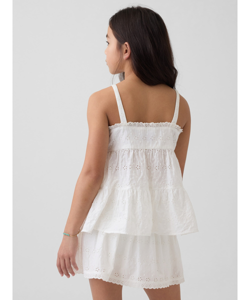 GAP(ギャップ)の「ティアード アイレット タンクトップ (キッズ)(シャツ/ブラウス・キッズ・イエロー/オフホワイト・110cm/120cm/130cm/140cm/150cm/160cm)」の6枚目の写真