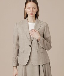 eclat5月号掲載】リネンストレッチジャケット（テーラードジャケット