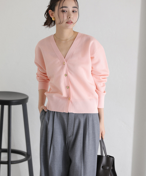 La TOTALITE（ラトータリテ）の「【洗える】接結シアーVカーディガン（カーディガン/ボレロ・レディース・ピンク系その他/イエロー/ホワイト・FREE）」の16枚目の写真