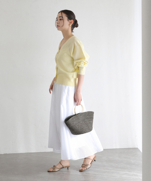 La TOTALITE（ラトータリテ）の「【洗える】接結シアーVカーディガン（カーディガン/ボレロ・レディース・ピンク系その他/イエロー/ホワイト・FREE）」の21枚目の写真