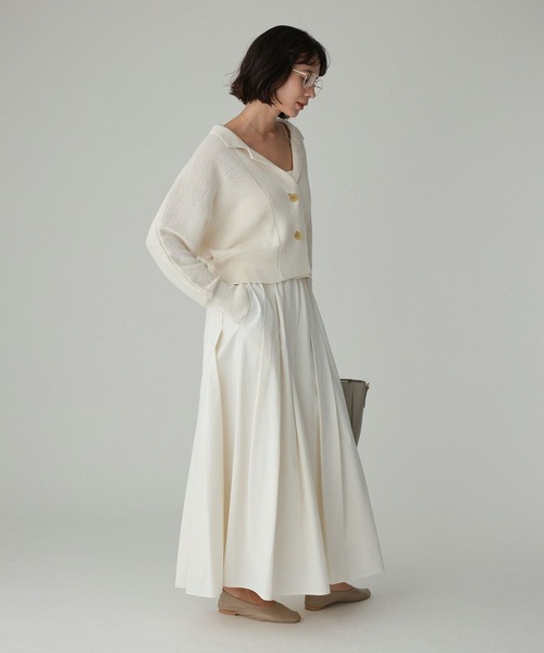 BABYLONE（バビロン）の「【多機能素材】ナイロンタフタスカート（スカート・レディース・ホワイト/ベージュ・フリー）」の3枚目の写真