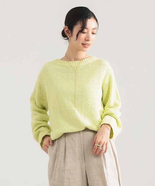 Demi-Luxe BEAMS（デミルクス ビームス）の「コットン ローゲージ ロングスリーブ プルオーバー（ニット/セーター・レディース・イエロー系その他2/ホワイト・ONE SIZE）」の2枚目の写真