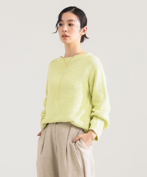 Demi-Luxe BEAMS（デミルクス ビームス）の「コットン ローゲージ ロングスリーブ プルオーバー（ニット/セーター・レディース・イエロー系その他2/ホワイト・ONE SIZE）」の6枚目の写真