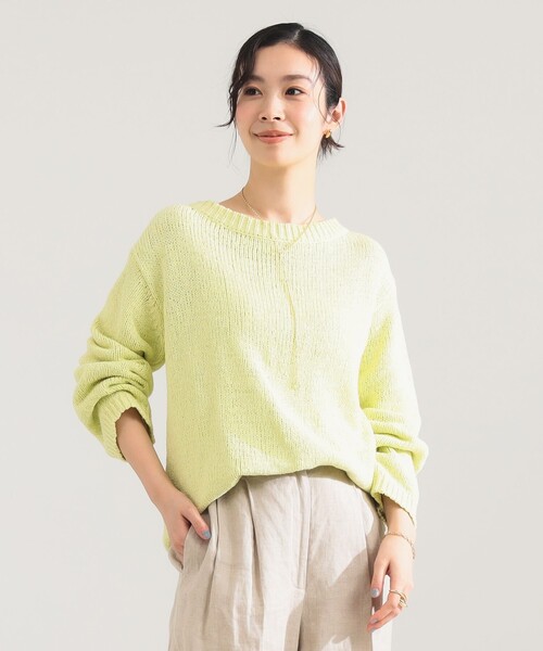 Demi-Luxe BEAMS（デミルクス ビームス）の「コットン ローゲージ ロングスリーブ プルオーバー（ニット/セーター・レディース・イエロー系その他2/ホワイト・ONE SIZE）」の7枚目の写真