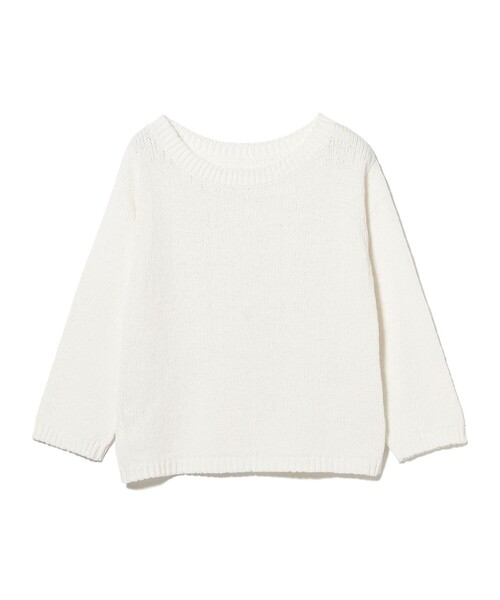 Demi-Luxe BEAMS（デミルクス ビームス）の「コットン ローゲージ ロングスリーブ プルオーバー（ニット/セーター・レディース・イエロー系その他2/ホワイト・ONE SIZE）」の8枚目の写真