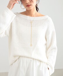 Demi-Luxe BEAMS | コットン ローゲージ ロングスリーブ プルオーバー(ニット/セーター)