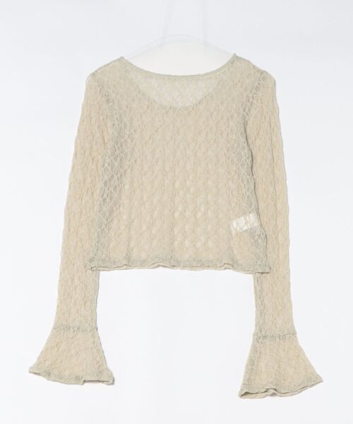 flower(フラワー)の「シアーフラワートップ(Tシャツ/カットソー・レディース・アイボリー/ブラック/ミント・FREE)」の17枚目の写真