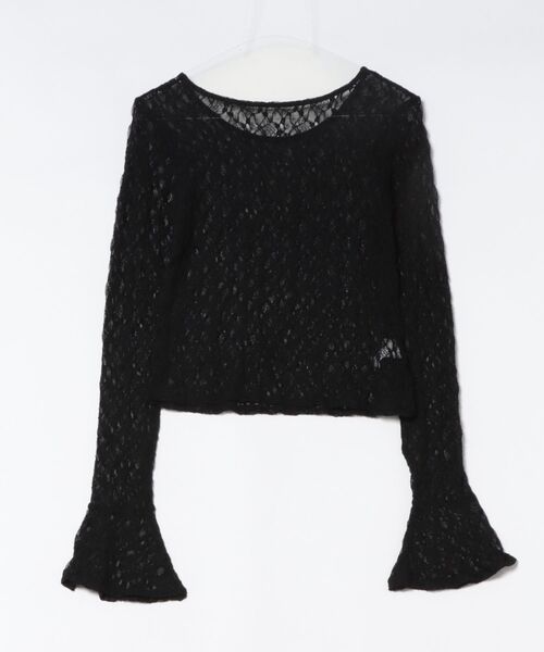 flower(フラワー)の「シアーフラワートップ(Tシャツ/カットソー・レディース・アイボリー/ブラック/ミント・FREE)」の19枚目の写真