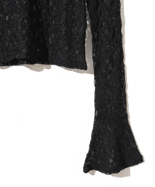 flower(フラワー)の「シアーフラワートップ(Tシャツ/カットソー・レディース・アイボリー/ブラック/ミント・FREE)」の12枚目の写真