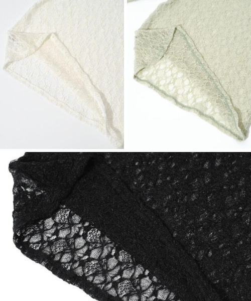 flower(フラワー)の「シアーフラワートップ(Tシャツ/カットソー・レディース・アイボリー/ブラック/ミント・FREE)」の13枚目の写真