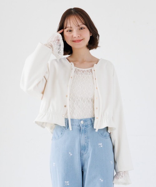 flower（フラワー）の「シアーフラワートップ（Tシャツ/カットソー・レディース・アイボリー/ブラック/ミント・FREE）」の22枚目の写真