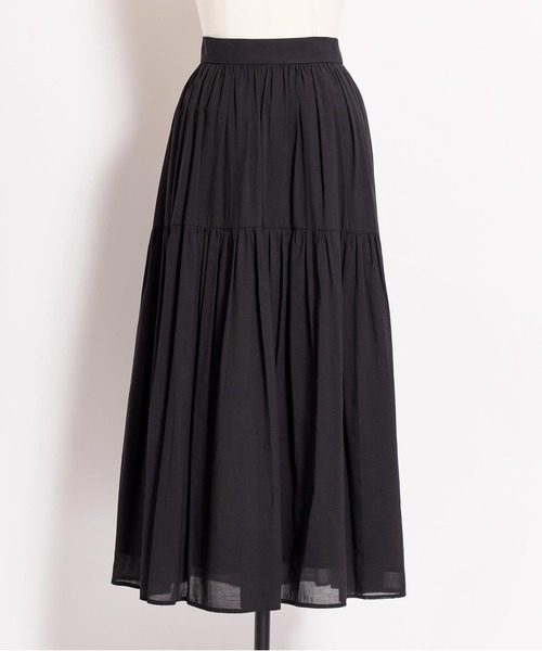 NOELA（ノエラ）の「ボリュームシアーフレアスカート（スカート・レディース・ブラック/オフホワイト/ブルー・S/M）」の14枚目の写真