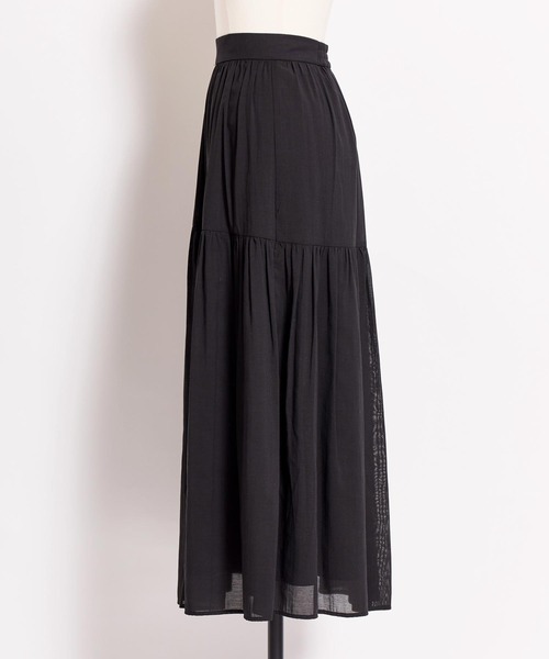 NOELA（ノエラ）の「ボリュームシアーフレアスカート（スカート・レディース・ブラック/オフホワイト/ブルー・S/M）」の15枚目の写真