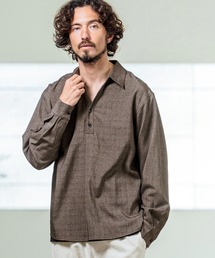 ms6420- Grid Pattern Relax Fit Skipper Polo ポロシャツ(MGN-261-029)