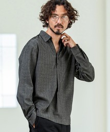 ms6420- Grid Pattern Relax Fit Skipper Polo ポロシャツ(MGN-261-029)
