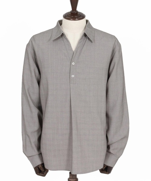 Magine(マージン)の「ms6420- Grid Pattern Relax Fit Skipper Polo ポロシャツ(MGN-261-029)(ポロシャツ・メンズ・ブラウン/ライトグレー/チャコール・48/46/44)」の21枚目の写真