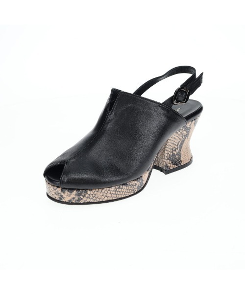 HIMIKO（ヒミコ）の「【HIMIKO】【撥水】ピープトゥカバードサンダル/661206（サンダル・レディース・ブラック/ブルー系その他/ベージュ・23.5cm/23.0cm/25.5cm/24.5cm/22.0cm/22.5cm/25.0cm/24.0cm）」の6枚目の写真