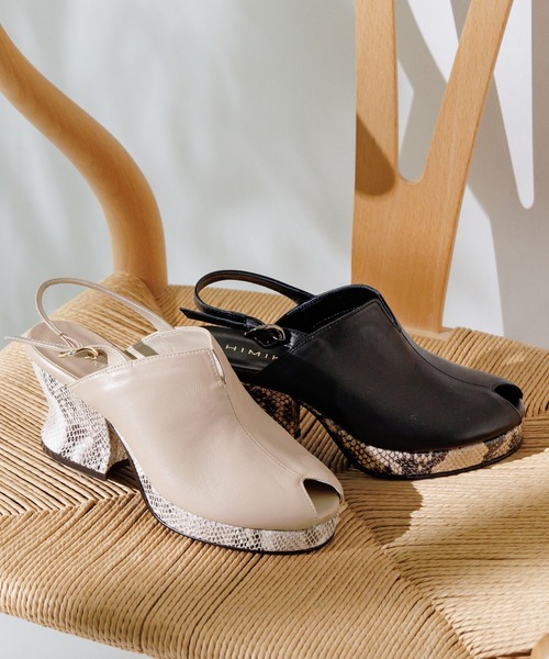 HIMIKO（ヒミコ）の「【HIMIKO】【撥水】ピープトゥカバードサンダル/661206（サンダル・レディース・ブラック/ブルー系その他/ベージュ・23.5cm/23.0cm/25.5cm/24.5cm/22.0cm/22.5cm/25.0cm/24.0cm）」の12枚目の写真