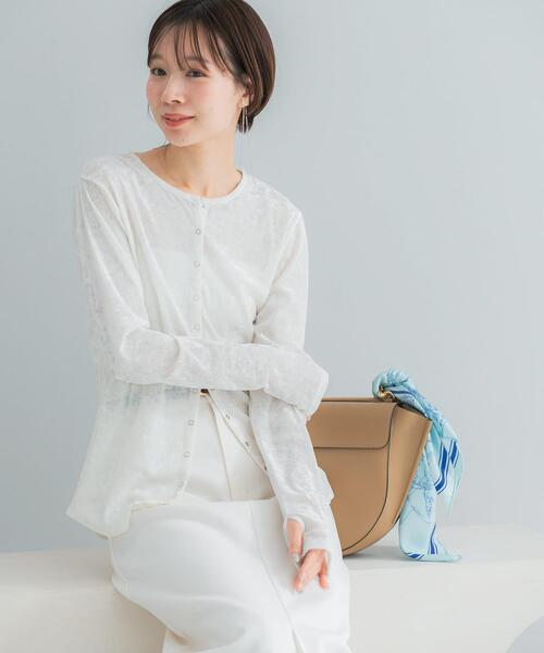 URBAN RESEARCH ROSSO WOMEN(アーバンリサーチ ロッソ)の「シアーベロアデザインプルオーバー(その他トップス・レディース・ブルー/オフホワイト・FREE)」の21枚目の写真