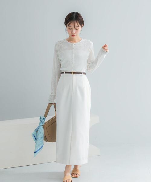 URBAN RESEARCH ROSSO WOMEN(アーバンリサーチ ロッソ)の「シアーベロアデザインプルオーバー(その他トップス・レディース・ブルー/オフホワイト・FREE)」の15枚目の写真