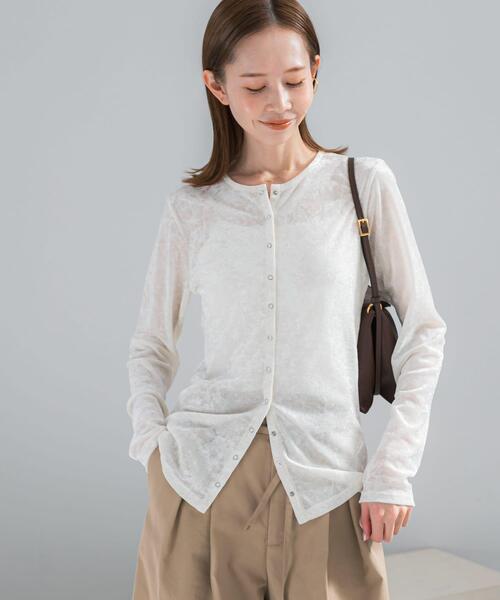 URBAN RESEARCH ROSSO WOMEN(アーバンリサーチ ロッソ)の「シアーベロアデザインプルオーバー(その他トップス・レディース・ブルー/オフホワイト・FREE)」の17枚目の写真