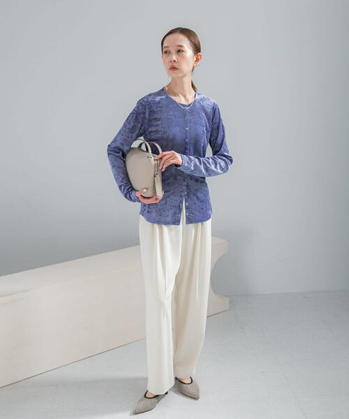 URBAN RESEARCH ROSSO WOMEN(アーバンリサーチ ロッソ)の「シアーベロアデザインプルオーバー(その他トップス・レディース・ブルー/オフホワイト・FREE)」の13枚目の写真