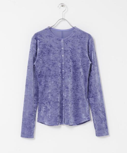 URBAN RESEARCH ROSSO WOMEN(アーバンリサーチ ロッソ)の「シアーベロアデザインプルオーバー(その他トップス・レディース・ブルー/オフホワイト・FREE)」の6枚目の写真